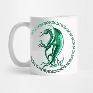 Green Celtic Dragon Mug